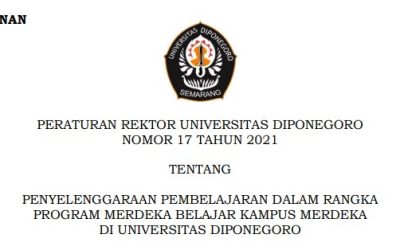 Dokumen Peraturan Rektor Universitas Diponegoro No. 17 Tahun 2021